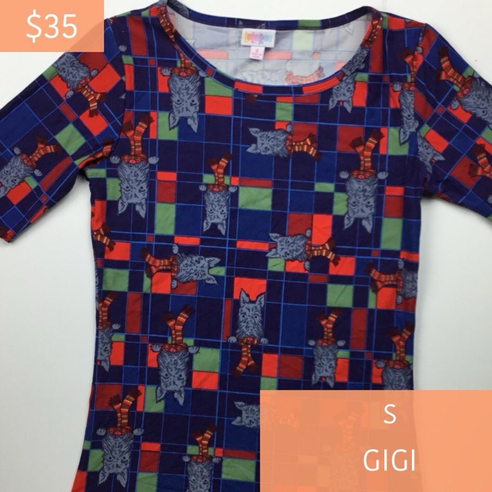 LuLaRoe 2017 Holiday Collection Gigi Leggings Material Size Small